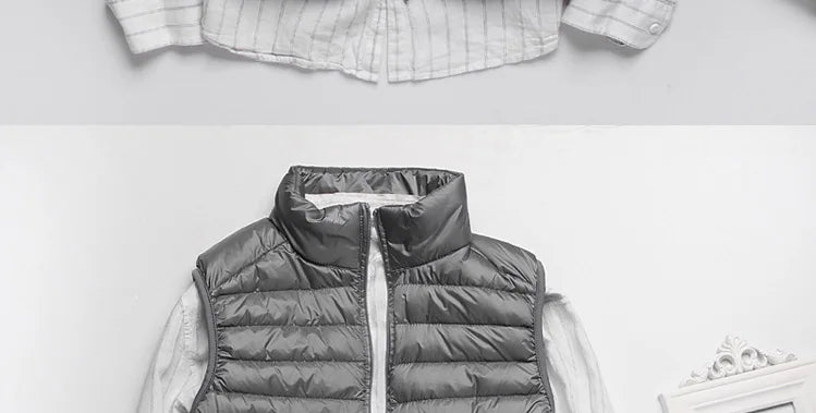Coat Ultralight Sleeveless Puffer Vest Jacket Ultra Thin Warm Lightweight Down Jacket Waistcoat Winter Men Duck Down Vest Coats