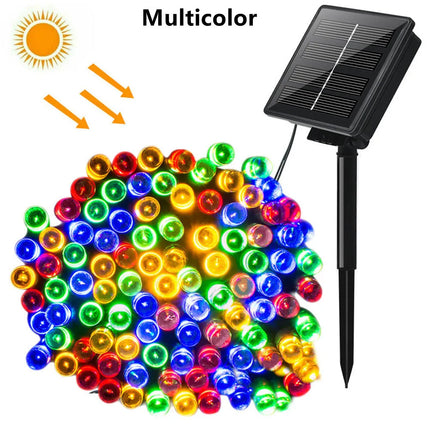 23-99ft LED Solar Light 50-300 Lights Outdoor Waterproof Fairy Garland Lights Christmas Party Halloween Decorations Solar Lights