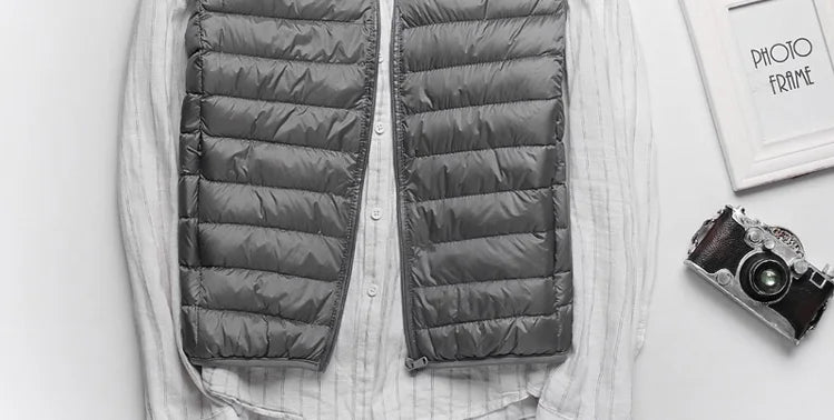 Coat Ultralight Sleeveless Puffer Vest Jacket Ultra Thin Warm Lightweight Down Jacket Waistcoat Winter Men Duck Down Vest Coats