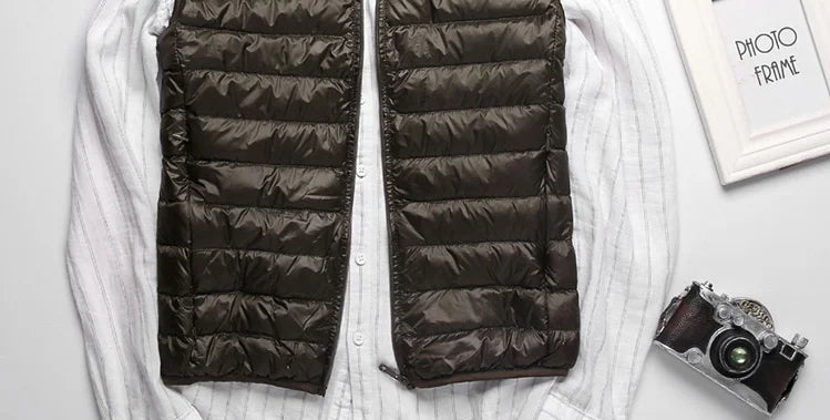 Coat Ultralight Sleeveless Puffer Vest Jacket Ultra Thin Warm Lightweight Down Jacket Waistcoat Winter Men Duck Down Vest Coats
