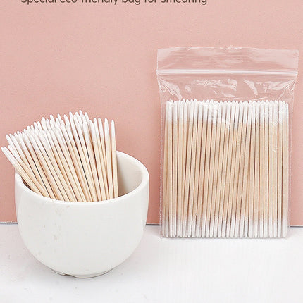 100/300pcs Double Head Cotton Swab Women Makeup Cotton Buds Tip For Medical Wood Sticks Nose Ears Cleaning Health Care Tools