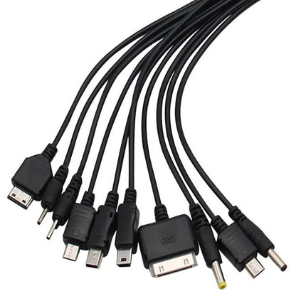 10In1 USB to Multi-ports USB Cable Universal Phone Charging Cable Multi-head Charging Cable Cord For Samsung Nokia Phone Charger