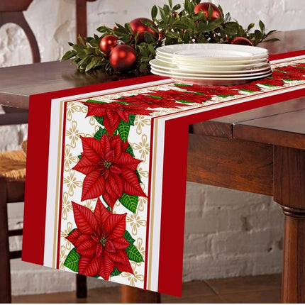 2024 Christmas Table Runners Merry Christmas Decoration for Home Tablecloth Table Cover Xmas Gifts Navidad Noel New Year 2025
