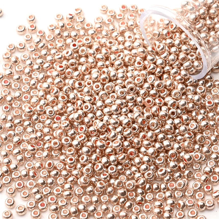 12Grams/Tube 2mm Metallic Seed Beads Japanese Round Glass Seedbeads For DIY Needlework Dress Adornment Sewing 1200pcs