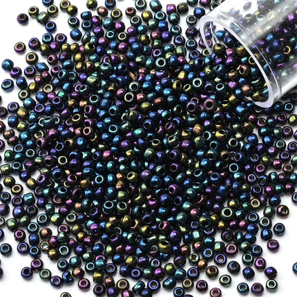 12Grams/Tube 2mm Metallic Seed Beads Japanese Round Glass Seedbeads For DIY Needlework Dress Adornment Sewing 1200pcs