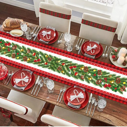 2024 Christmas Table Runners Merry Christmas Decoration for Home Tablecloth Table Cover Xmas Gifts Navidad Noel New Year 2025