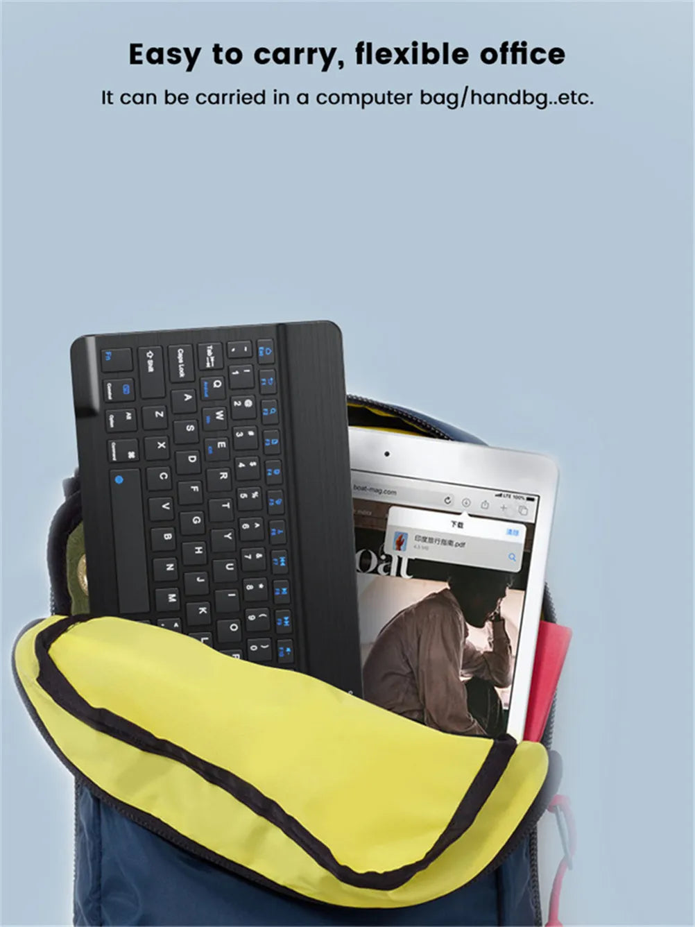 10 Inch Bluetooth Keyboard French Spanish Russian Arabic AZERTY Thai Keyboard Wireless Universal For IPad Tablet Pro 9.7 Android