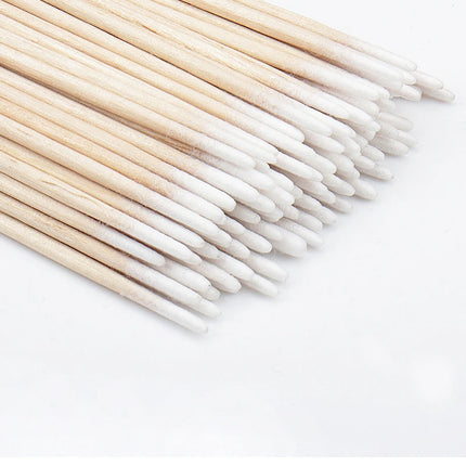 100/300 Pcs Disposable Ultra-small Cotton Swab Brush Lint Free Micro Wood Makeup Brushes Eyelash Extension Glue Removing Tools