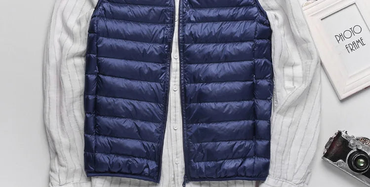 Coat Ultralight Sleeveless Puffer Vest Jacket Ultra Thin Warm Lightweight Down Jacket Waistcoat Winter Men Duck Down Vest Coats