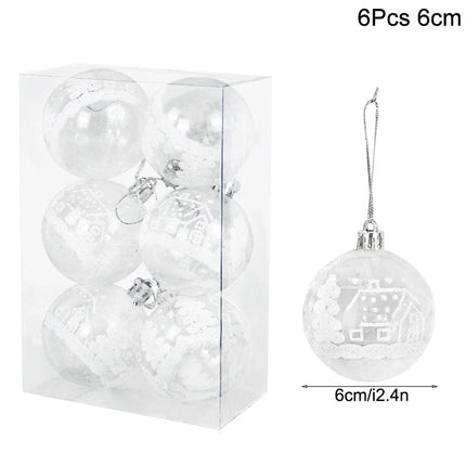 1box Christmas Balls Christmas Tree Ornaments Ball Xmas Hanging Tree Pendants Home Party Decor 2026 New Year Gift Noel Navidad
