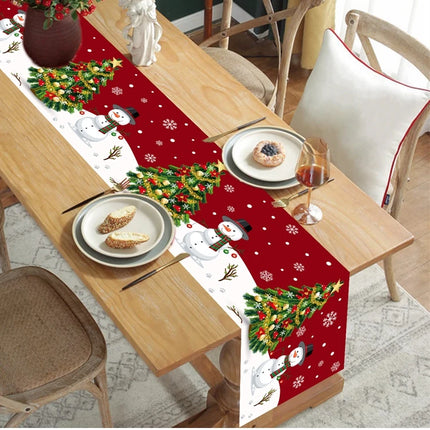 2024 Christmas Table Runners Merry Christmas Decoration for Home Tablecloth Table Cover Xmas Gifts Navidad Noel New Year 2025