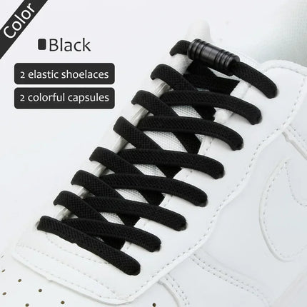1Pair Elastic Tieless Shoelaces Shoe Laces No Tie Shoelace for Kids and Adult Sneakers Quick Lazy Metal Lock Laces Shoe Strings