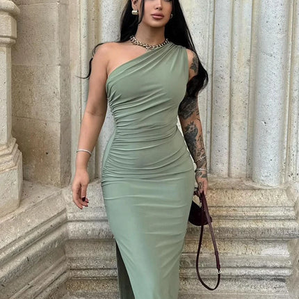 Summer Black New Dress Women Fashion Sexy Split Sleeveless Backless Slim Maxi Dress Female Casual Club Elegant Lady Party Dress