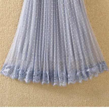 Tutu Tulle Long Maxi Skirt Women Fashion 2023 Korean Cute Pink High Waist Pleated Skirt Mesh Female Lady Aesthetic Faldas