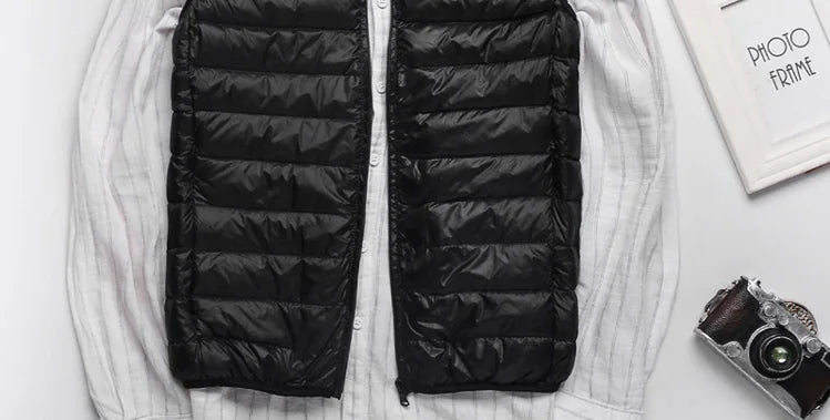 Coat Ultralight Sleeveless Puffer Vest Jacket Ultra Thin Warm Lightweight Down Jacket Waistcoat Winter Men Duck Down Vest Coats