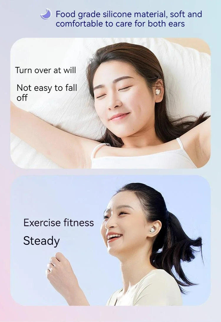 XIAOMI TWS Wireless Earbuds Bluetooth5.3 Sleeping Headphone Mijia Invisible Mini Earphone Noise Cancelling Comfortable Headset