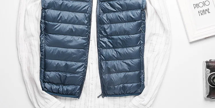 Coat Ultralight Sleeveless Puffer Vest Jacket Ultra Thin Warm Lightweight Down Jacket Waistcoat Winter Men Duck Down Vest Coats