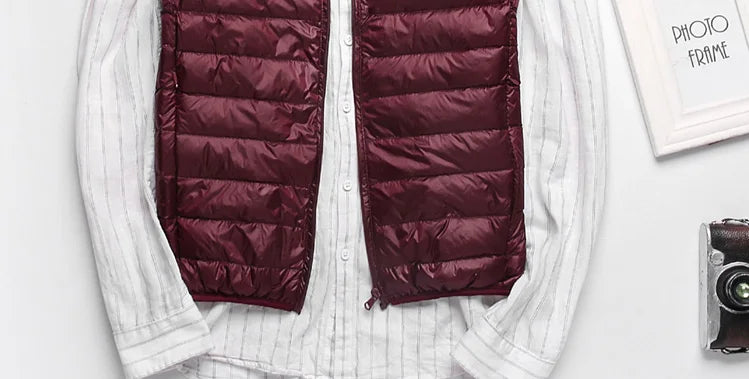 Coat Ultralight Sleeveless Puffer Vest Jacket Ultra Thin Warm Lightweight Down Jacket Waistcoat Winter Men Duck Down Vest Coats