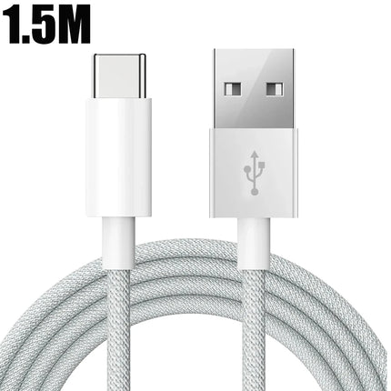 USB C Mobile Phone Cable Fast Charging USB A To Type C Nylon Braided Cord for Apple Carplay IPhone 15/15 Pro/15 Pro Max/15 Plus