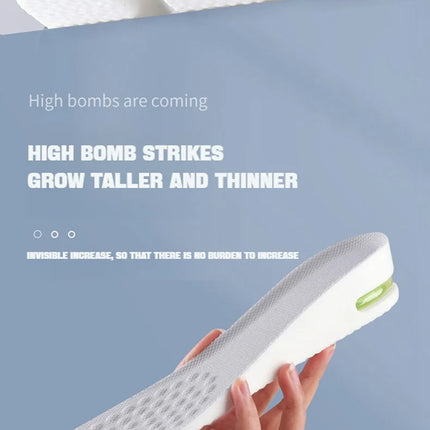 1Pair Height Increase Insole for Feet Comfort Plantar Fasciitis Shoes Insoles Men Women Sports Air Shock Absorbing Shoe Pads