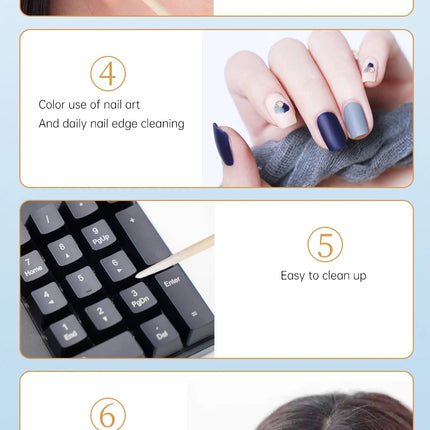 100/300 Pcs Disposable Ultra-small Cotton Swab Brush Lint Free Micro Wood Makeup Brushes Eyelash Extension Glue Removing Tools