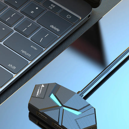 0.6CM/1.2M HUB 7-port Compatible USB2.0 Expansion Splitter Laptop Connect Hard Drive Computer TYPE-C Stable Transfer Data