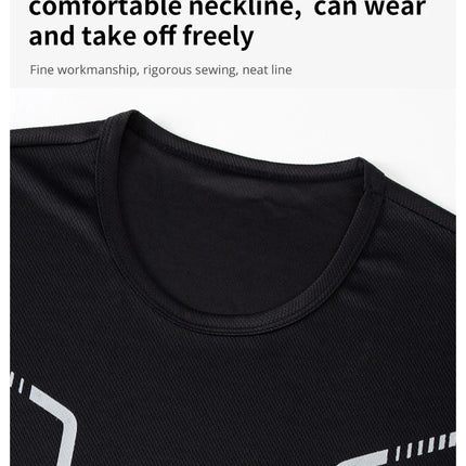 2/6 Pack Plus Size Men's Quick-drying Short-sleeved Shorts Suit Men's Leisure Sports Running Fitness T-shirt Joker Shorts Teen