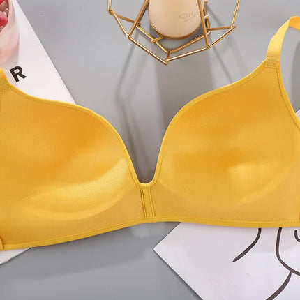 Women Seamless Bra Sexy No Wire Push Up Underwear Girls Students Breathable Thin 10 Colors Bras Female's Bra Breathable Gathered