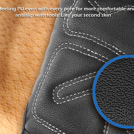 1 Pair High Dexterity Work Gloves for Men and Women - Touch Screen Compatible, Excellent Grip for Multipurpose Use