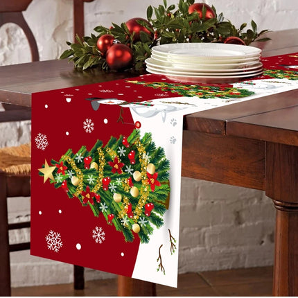 2024 Christmas Table Runners Merry Christmas Decoration for Home Tablecloth Table Cover Xmas Gifts Navidad Noel New Year 2025