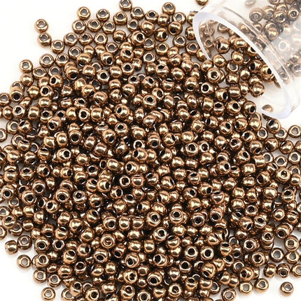 12Grams/Tube 2mm Metallic Seed Beads Japanese Round Glass Seedbeads For DIY Needlework Dress Adornment Sewing 1200pcs