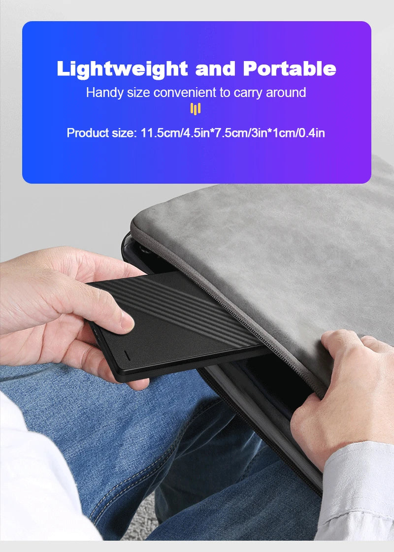 Portable External HD 1TB External Hard Drive HDD 500GB 250GB Memory USB 3.0 High Speed Flash Drive For Laptop PC MacBook PS4 PS5