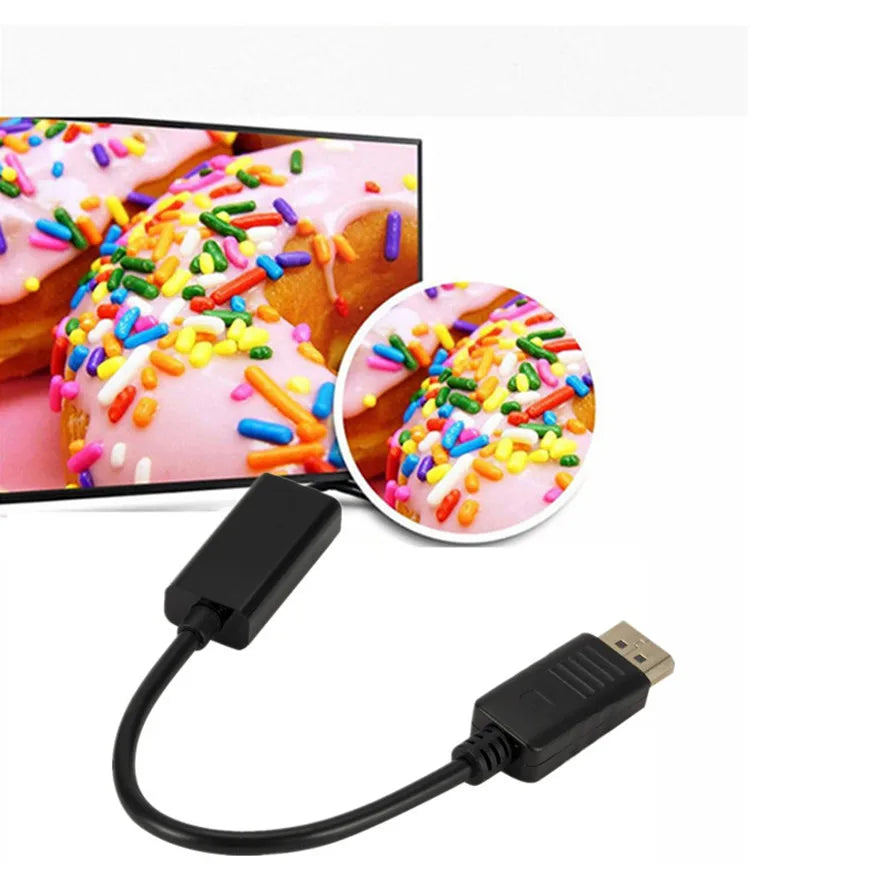 1080P DP to HDMI-compatible Cable Adapter Male To Female For HP/DELL Laptop PC Display Port to HDMI-compatible Cord Converter