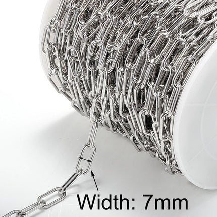 1meter Stainless Steel Necklace Chain for Jewelry Making DIY 1:3 NK Rolo Cable Link Curb Chains Thick Chain Bracelet Accessories