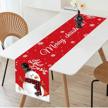 2024 Christmas Table Runners Merry Christmas Decoration for Home Tablecloth Table Cover Xmas Gifts Navidad Noel New Year 2025