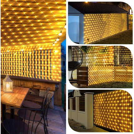 6X2m Large Net Fairy String Lights for Bushes Plug in, 300LEDs Outdoor Net Lights Mesh Lights Garden Tree Lights,, Connectable, with Remote Timer for Xmas Yard