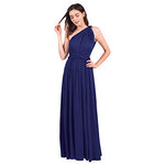 Womens Sexy Convertible Multi Way Wrap Transformer Solid Cocktail Off Shoulder Wedding Bridesmaid Evening Long Maxi Dress Floor Length Bandage Pageant Prom Ball Gowns