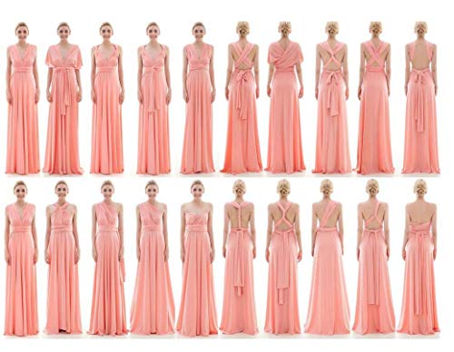 Womens Sexy Convertible Multi Way Wrap Transformer Solid Cocktail Off Shoulder Wedding Bridesmaid Evening Long Maxi Dress Floor Length Bandage Pageant Prom Ball Gowns