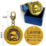 Custom Metal Engraved Dog ID Tag Anti-lost Identity Card
