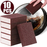 10Pcs Nano Sponge Magic Erasers Carborundum Removing Rust Cleaning Sponge Brush Kitchen Pot Dish Rust Removal Emery Clean Rub