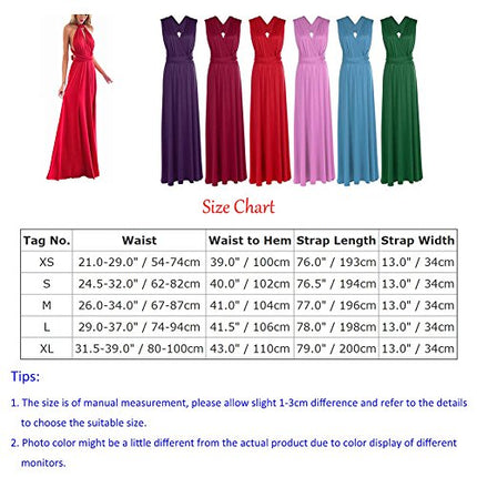 Womens Sexy Convertible Multi Way Wrap Transformer Solid Cocktail Off Shoulder Wedding Bridesmaid Evening Long Maxi Dress Floor Length Bandage Pageant Prom Ball Gowns