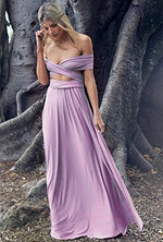 Womens Sexy Convertible Multi Way Wrap Transformer Solid Cocktail Off Shoulder Wedding Bridesmaid Evening Long Maxi Dress Floor Length Bandage Pageant Prom Ball Gowns