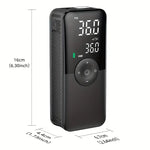 Portable Tire Inflator for Cars, Motorcycles & Bicycles – Compact Air Pump with Digital Display, Fast Inflation & Rear Storage Case