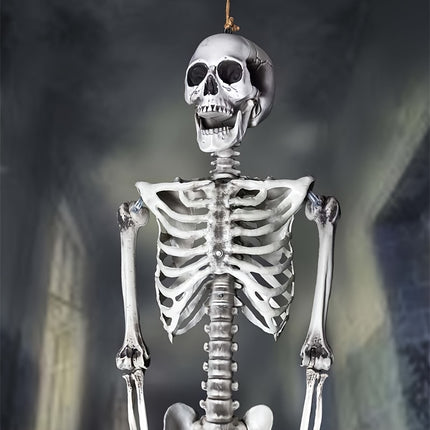 Life-Size 67" Movable Skeleton Decoration - Perfect for Halloween, Haunted Houses & Themed Parties - Durable Plastic, Realistic Design