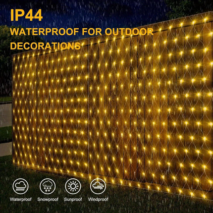 6X2m Large Net Fairy String Lights for Bushes Plug in, 300LEDs Outdoor Net Lights Mesh Lights Garden Tree Lights,, Connectable, with Remote Timer for Xmas Yard
