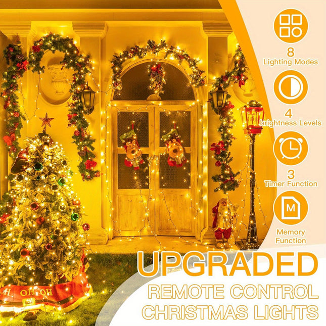 800 LED Christmas Fairy Lights Outdoor/Indoor - Extra Long 80m String Lights with Remote Control, Waterproof IPX4 High Quality, 8 Lighting Modes & Timer, Warm White LEDs, Heavy-Duty Metal Construction for Xmas Tree, Garden, H