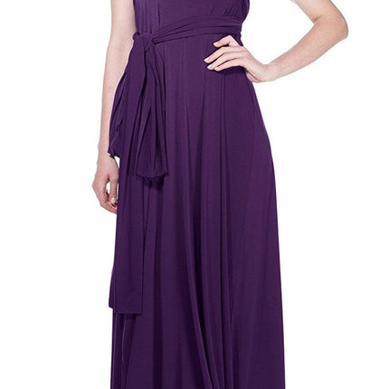 Womens Sexy Convertible Multi Way Wrap Transformer Solid Cocktail Off Shoulder Wedding Bridesmaid Evening Long Maxi Dress Floor Length Bandage Pageant Prom Ball Gowns