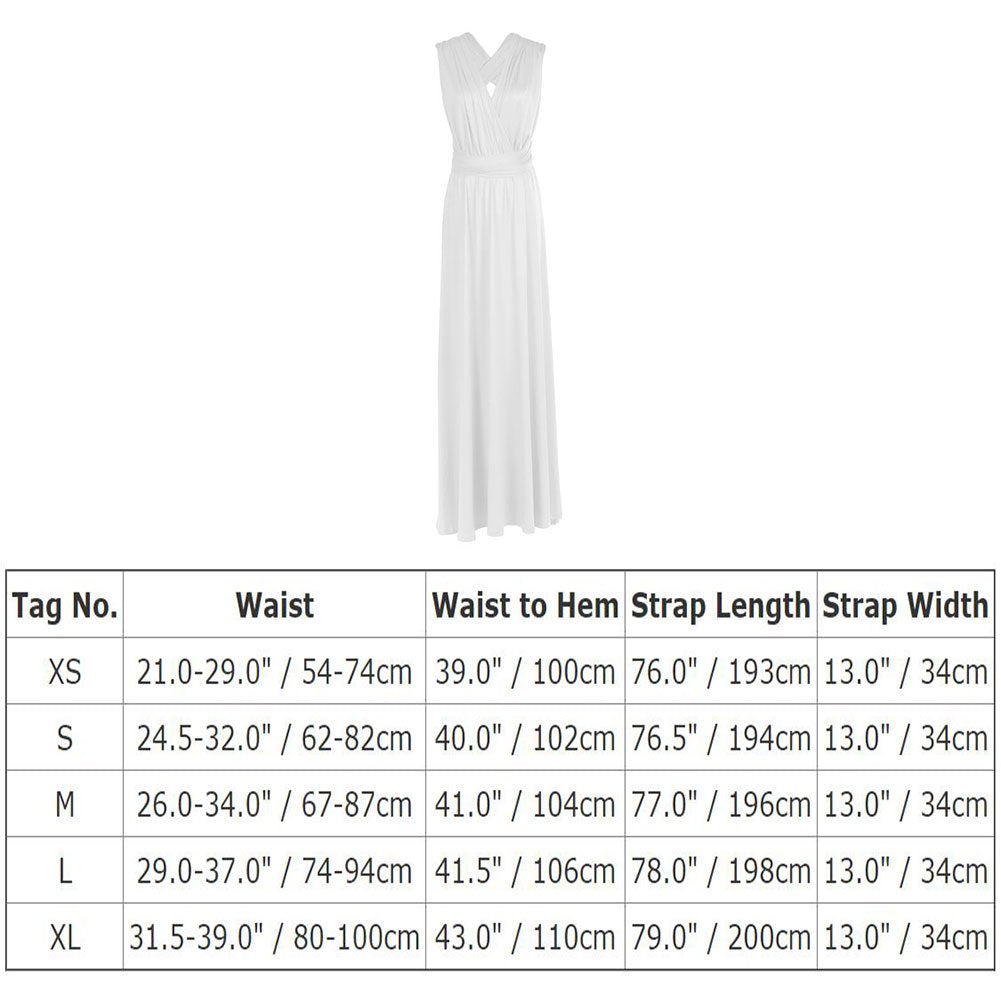 Womens Sexy Convertible Multi Way Wrap Transformer Solid Cocktail Off Shoulder Wedding Bridesmaid Evening Long Maxi Dress Floor Length Bandage Pageant Prom Ball Gowns