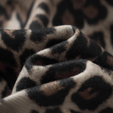 Women's Fashion Slim Long Sleeve Leopard Print Coat