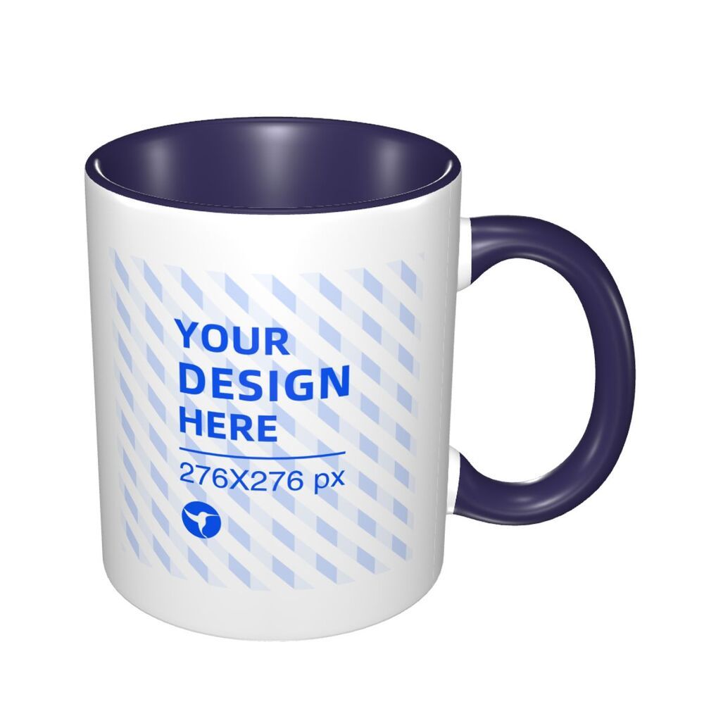 Double Color Comfort Handle Ceramic Mug